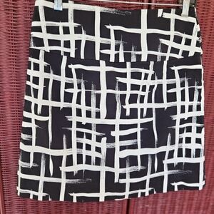 Modern Black and White Grid Mini Skirt